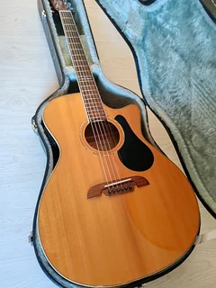 Alvarez AG60 acoustic electric guitar and hard case
