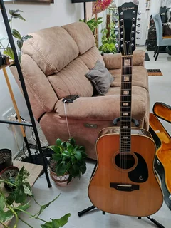 1970s Epiphone FT165 BARD 12 string semi acoustic guitar (Japan) and hard case