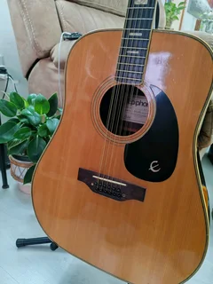 1970s Epiphone FT165 BARD 12 string semi acoustic guitar (Japan) and hard case