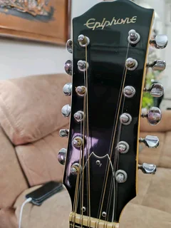 1970s Epiphone FT165 BARD 12 string semi acoustic guitar (Japan) and hard case