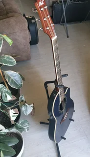 Phil round back ovation style semi acoustic guitar and bag (Korea)