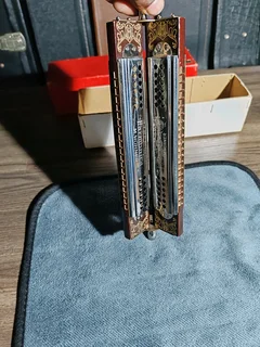 Very Rare Vintage Hohner quartet 4 sided harmonica