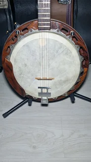Vintage semi acoustic Framus Banjo and hard case