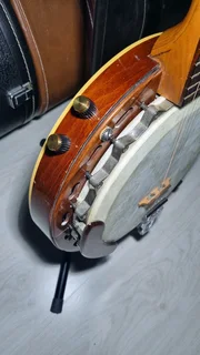 Vintage semi acoustic Framus Banjo and hard case