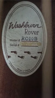 Washburn Rover travel guitar and case