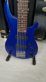 Wedgwood 6 string bass guitar and bag