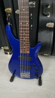 Wedgwood 6 string bass guitar and bag