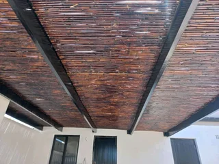 Reed fencing and ceiling
