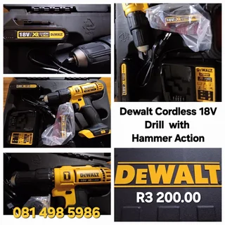 DeWalt Cordless Drill 18V with Hammer Action