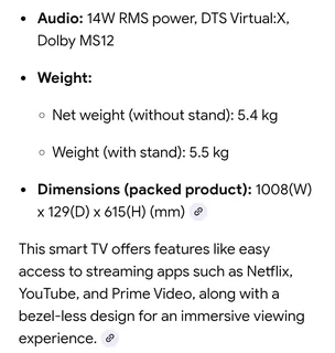 Hisense 40A4k-40-inch full HD smart vidaa tv for sale 2months old.