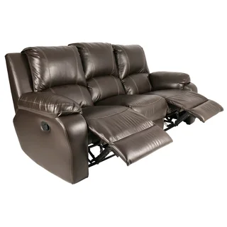 GENUINE LEATHER 3 SEATER 2 ACTION(BROWN/BLACK)