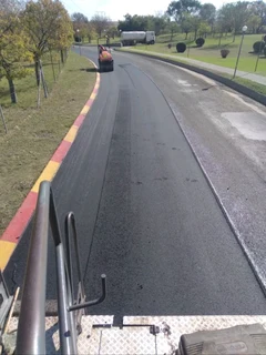 Tennis courts and asphalt surface