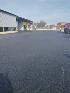 Tennis courts and asphalt surface