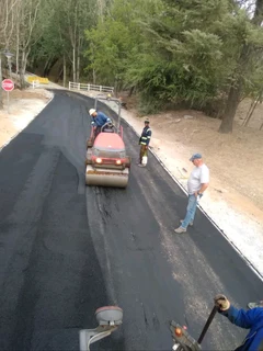 Tennis courts and asphalt surface