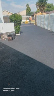 Tennis courts and asphalt surface