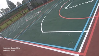 Tennis courts and asphalt surface