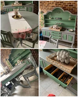 Dining Table Set + Buffet & Sideboard (Chairs Included)