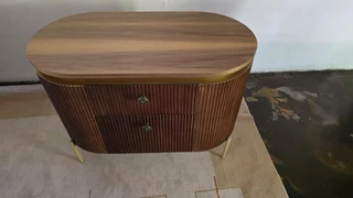 Pedestals, Drawer Side Table , 2 drawer Flueted and rounded Pedestal, NEGOTIABLE