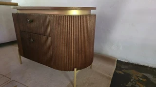 Pedestals, Drawer Side Table , 2 drawer Flueted and rounded Pedestal, NEGOTIABLE