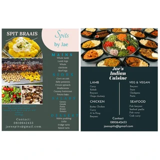 Indian Cuisine, Spit braai and traditional braai catering
