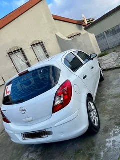 White Opel Corsa Hatchback