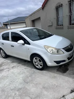 White Opel Corsa Hatchback