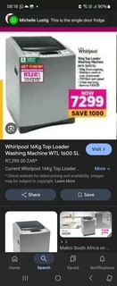 Samsung tumble drier ,Whirlpool tumble drier and 16kg Top loader washing machine