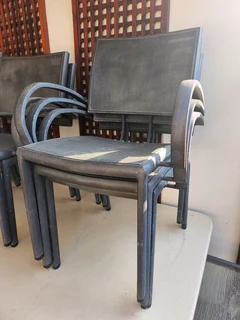 caesar stone 8 seater table and chairs outdoor