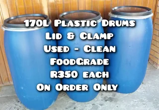 170L Plastic Drums / Barrels On Sale