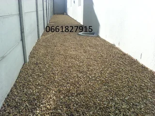 BROWN AND GREY# 13MM AND 19MM# DECORATIVE PEBBLES STONE# SUPPLY AND INSTALLATION