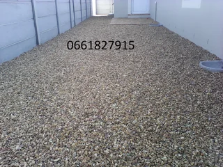 BROWN AND GREY# 13MM AND 19MM# DECORATIVE PEBBLES STONE# SUPPLY AND INSTALLATION