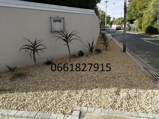 BROWN AND GREY# 13MM AND 19MM# DECORATIVE PEBBLES STONE# SUPPLY AND INSTALLATION