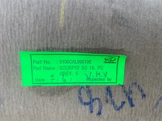 2022 MAHINDRA PICK UP SINGLE CAB ROOF HEADLINING FOR SALE. IN PRISTINE CONDITION