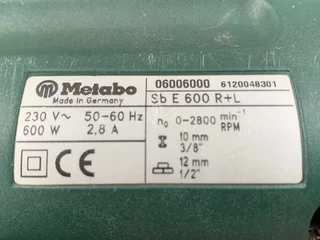 Metabo Corded Drill - Sb E 600 R&#43;L - 600 W - Calling All Metabo Collectors