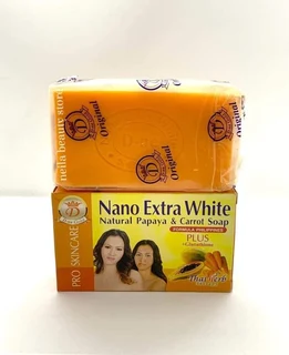 Nano Extra white natural papaya &carrot soap