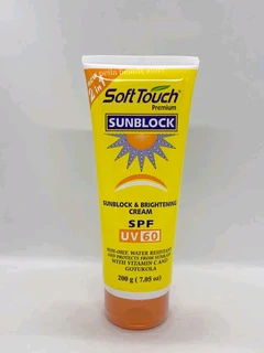 Soft Touch sunblock &amp; Brightening SPF60 cream with vitamin C