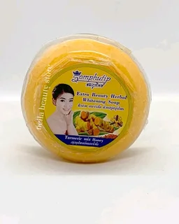 Somphutip Turmeric mixed with honey brightening herbal soap 170grm