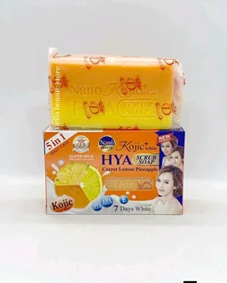 Nano Kojic White Hya Carrot, lemon, pineapple scrub soap