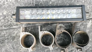 Led spot light and 76mm and 63mm nudge bar brackets