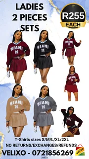 Ladies Top&#43;skirt Set (2 Pieces) R255