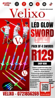 Glow Light Up Sword (4 Pack) R129