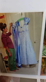 4 layered Lilac blue wedding dress