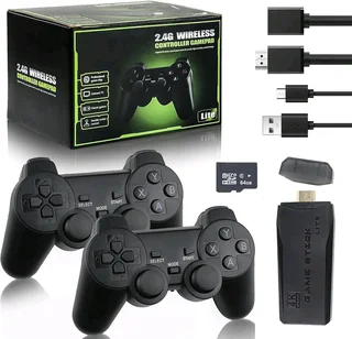 M8 Retro Games Console 2.4G Wireless Video TV Stick Universal Gaming Console with 4× Controllers