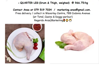 CHICKEN MEAT PRODUCTS! Free delivery/collect in Waverley, Pretoria. WhatsApp 079 519 7034