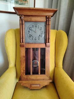 Antique American Gilbert Wall Clock Circa 1870. Also smaller Wall Clock circa mid-1900&#39;s