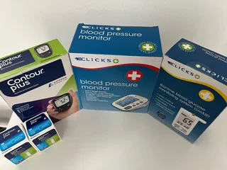 Blood Pressure Monitor R400, Blood Glucose Monitoring System R200 and Contour Plus R250