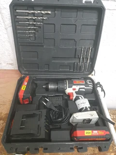 Tork craft cordless drill with 2 batteries 41Mar25