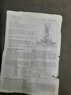 Mortising Attachment drill presses 74Mar25