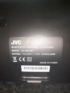 JVC Bluetooth portable CD Player 70Apr25
