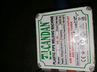 Plastic pipe welding machine 93Sep25